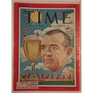 Time Magazine July 11 1955 Budweiser Busch St Louis Cardinals